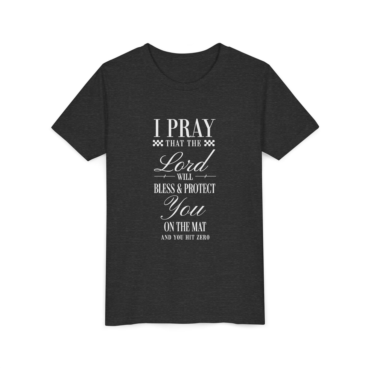 Cheerleading Prayer Youth T-Shirt | Kids Cheer Gift | Girls Cheerleading Tee