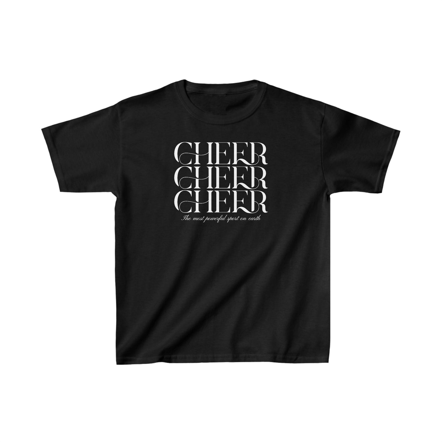 Youth Cheer Tee - The Most Powerful Sport On Earth Kids Cheerleading T-Shirt