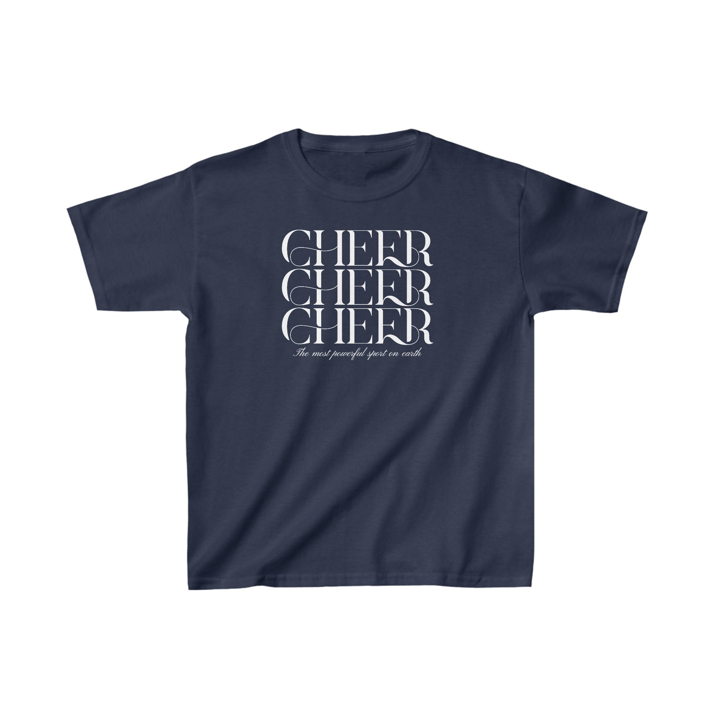 Youth Cheer Tee - The Most Powerful Sport On Earth Kids Cheerleading T-Shirt