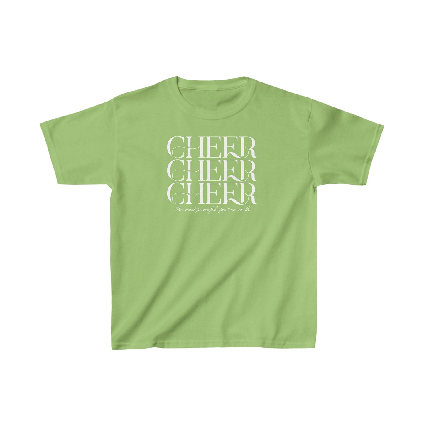 Youth Cheer Tee - The Most Powerful Sport On Earth Kids Cheerleading T-Shirt