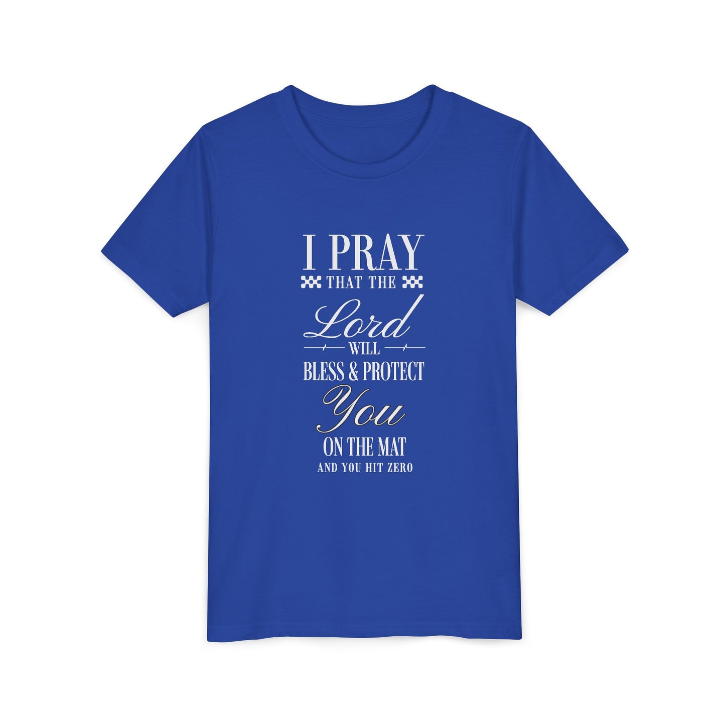 Cheerleading Prayer Youth T-Shirt | Kids Cheer Gift | Girls Cheerleading Tee