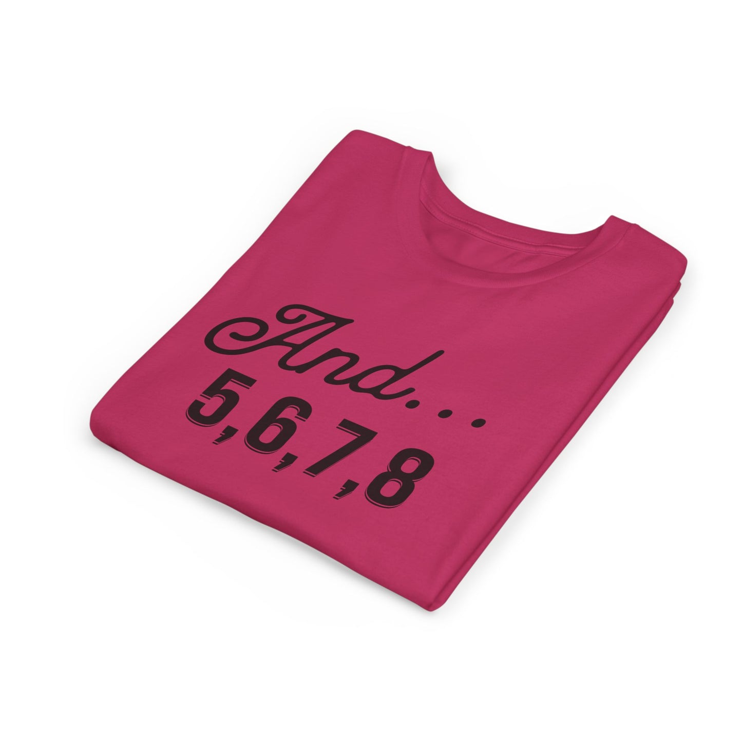And 5,6,7,8 Youth Cheerleading T-Shirt | Kids Cheer Gift | Girls Cheerleading Tee