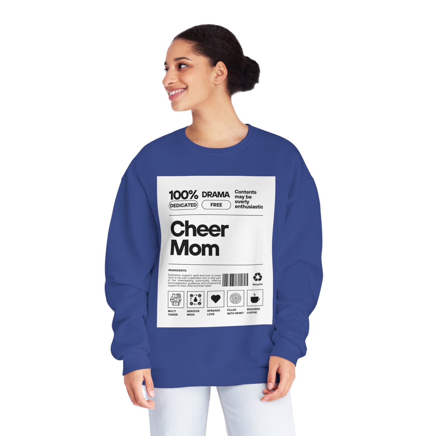 Cheer Mom Sweatshirt - Cheer Mom Label Women's Crewneck