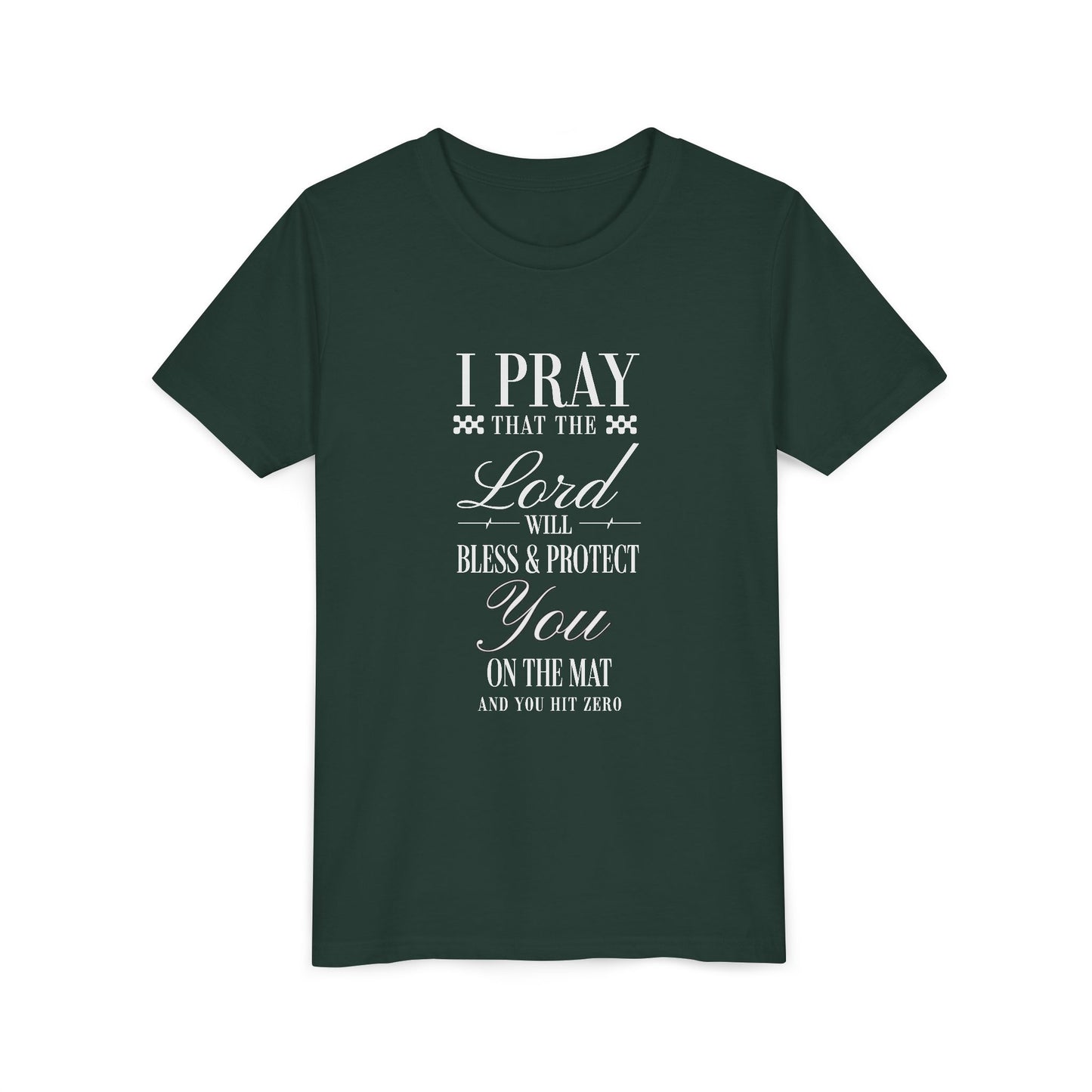 Cheerleading Prayer Youth T-Shirt | Kids Cheer Gift | Girls Cheerleading Tee
