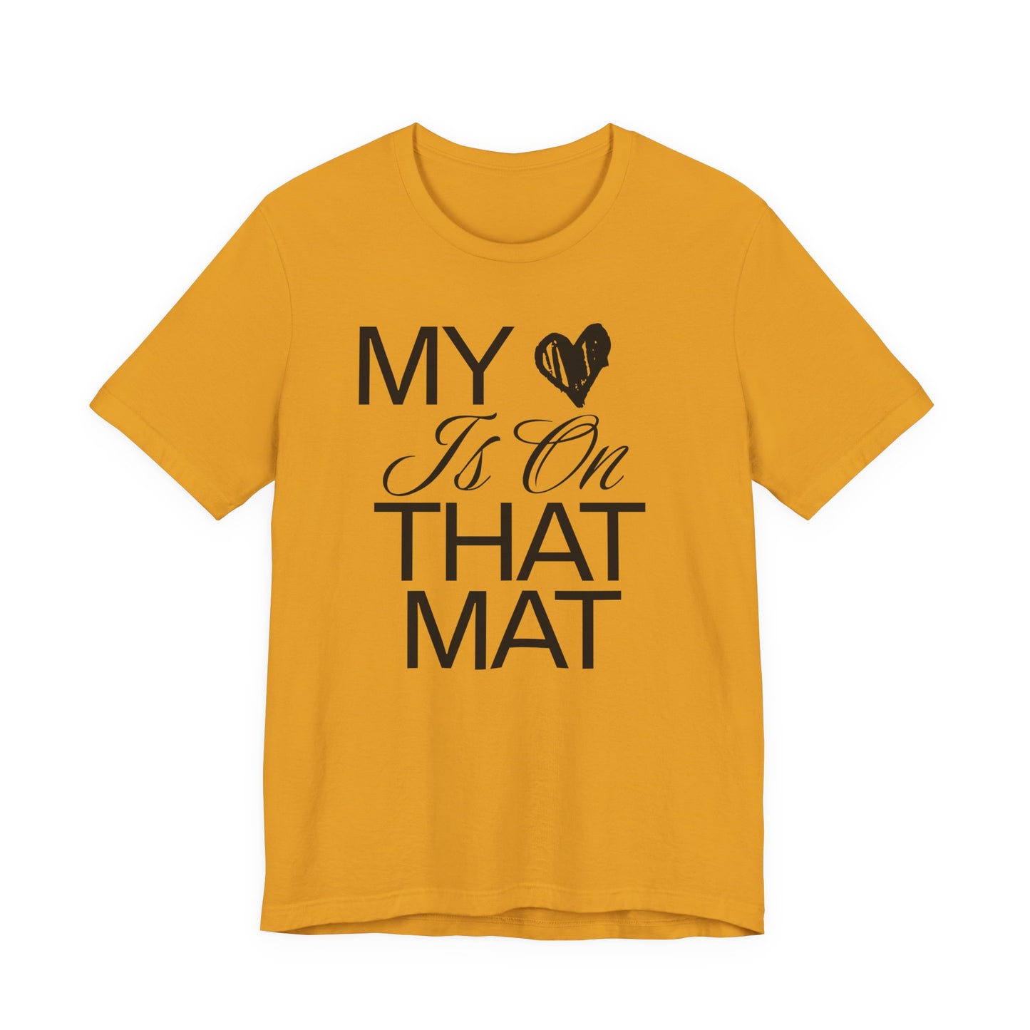 My Heart Is On The Mat T-Shirt | Cheer Mom Gift | Cheerleading Mom Tee