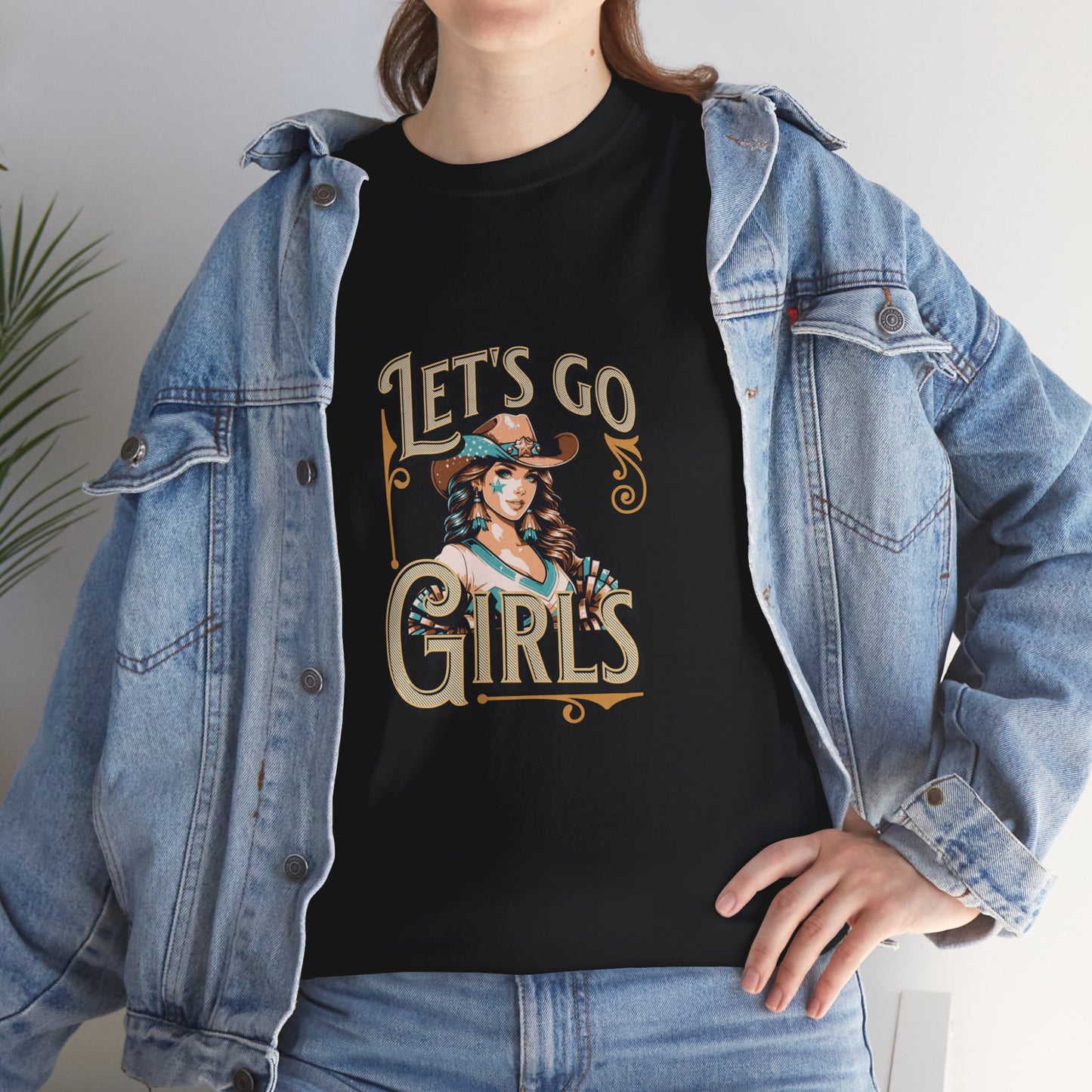 Lets Go Cheer Girls Women's Cheer Tee