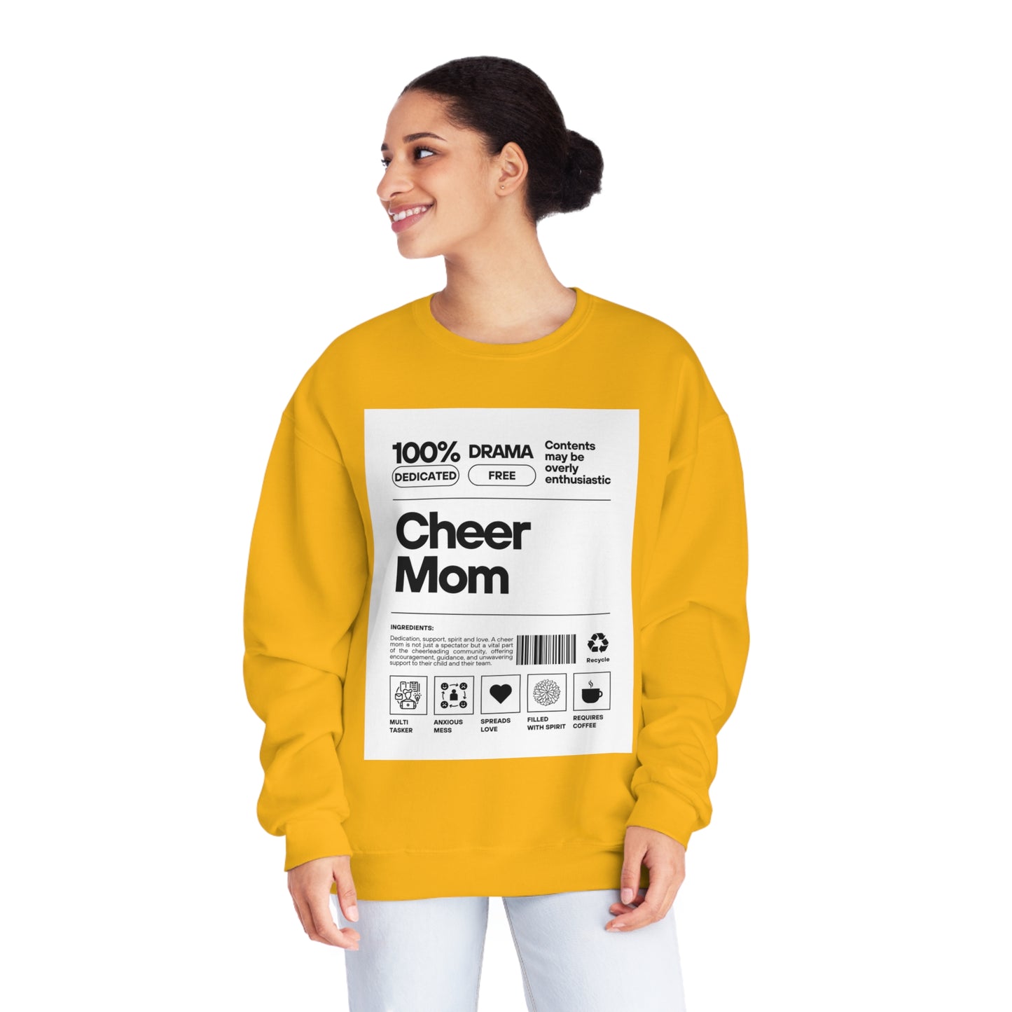 Cheer Mom Sweatshirt - Cheer Mom Label Women's Crewneck