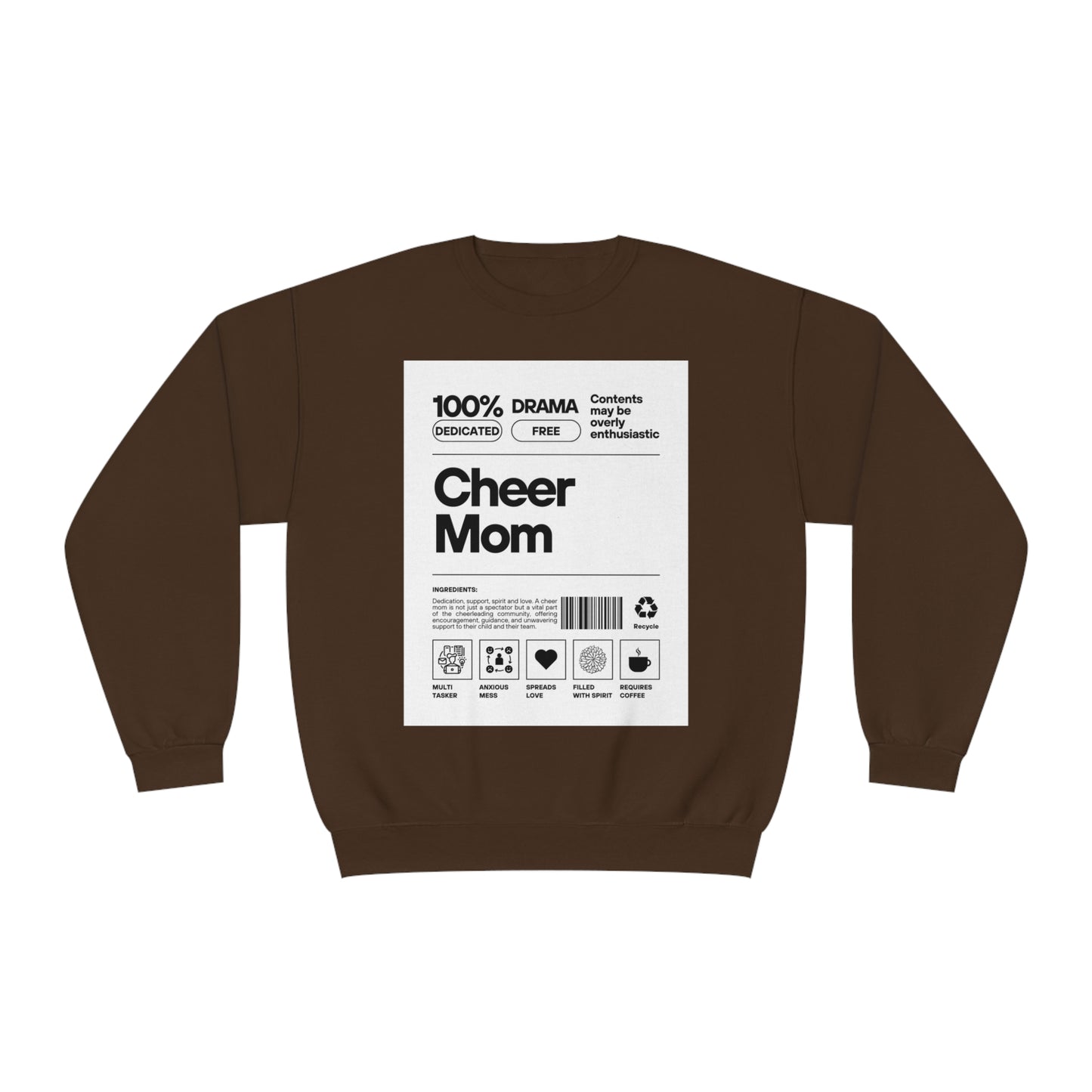 Cheer Mom Sweatshirt - Cheer Mom Label Women's Crewneck
