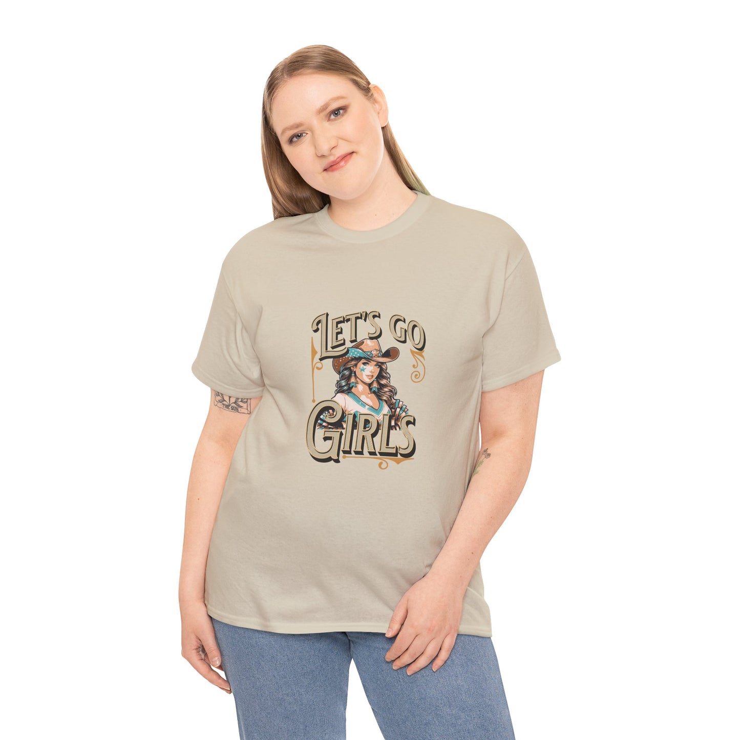 Lets Go Cheer Girls Women's Cheer Tee