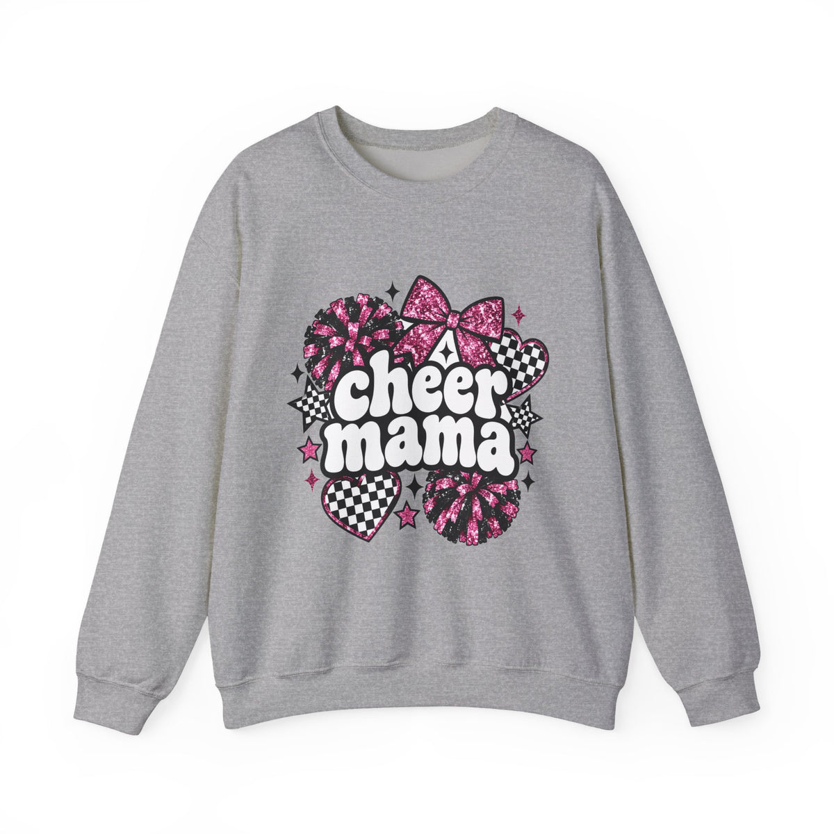 Cheer Mama Glitter Crewneck Sweatshirt