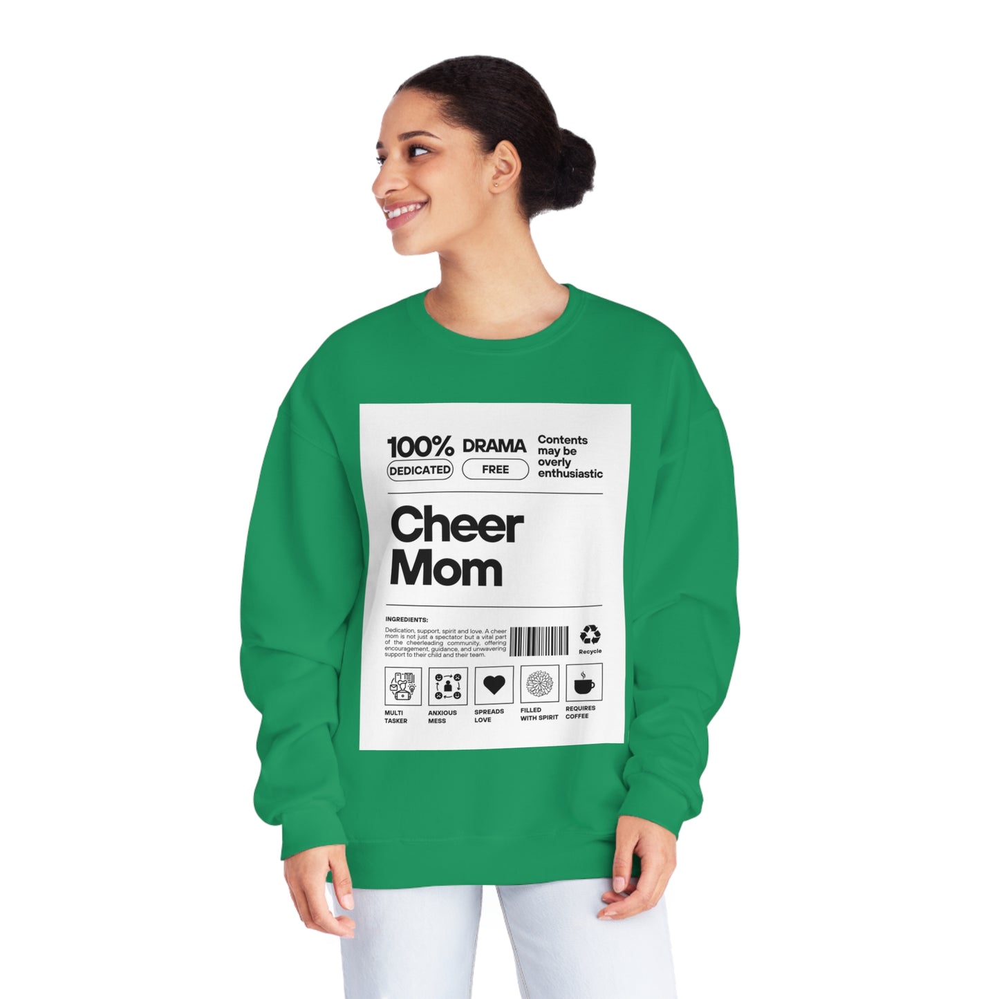 Cheer Mom Sweatshirt - Cheer Mom Label Women's Crewneck