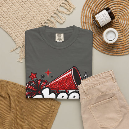 Cheer Dad Glitter Tee | Comfort Colors