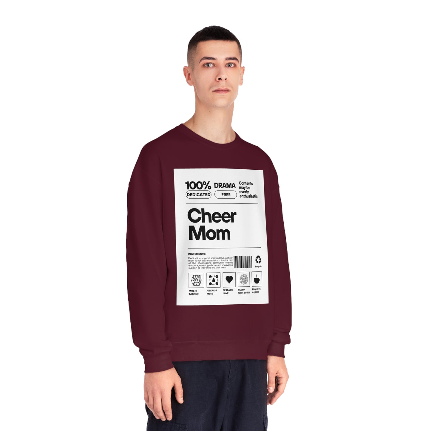 Cheer Mom Sweatshirt - Cheer Mom Label Women's Crewneck
