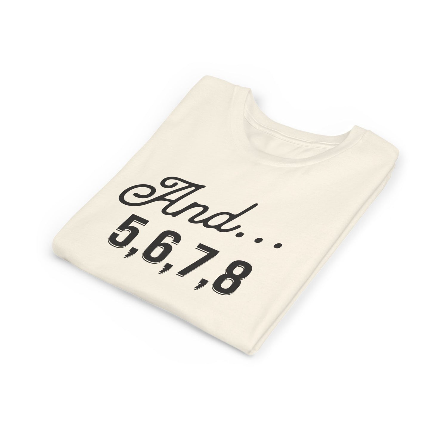 And 5,6,7,8 Youth Cheerleading T-Shirt | Kids Cheer Gift | Girls Cheerleading Tee
