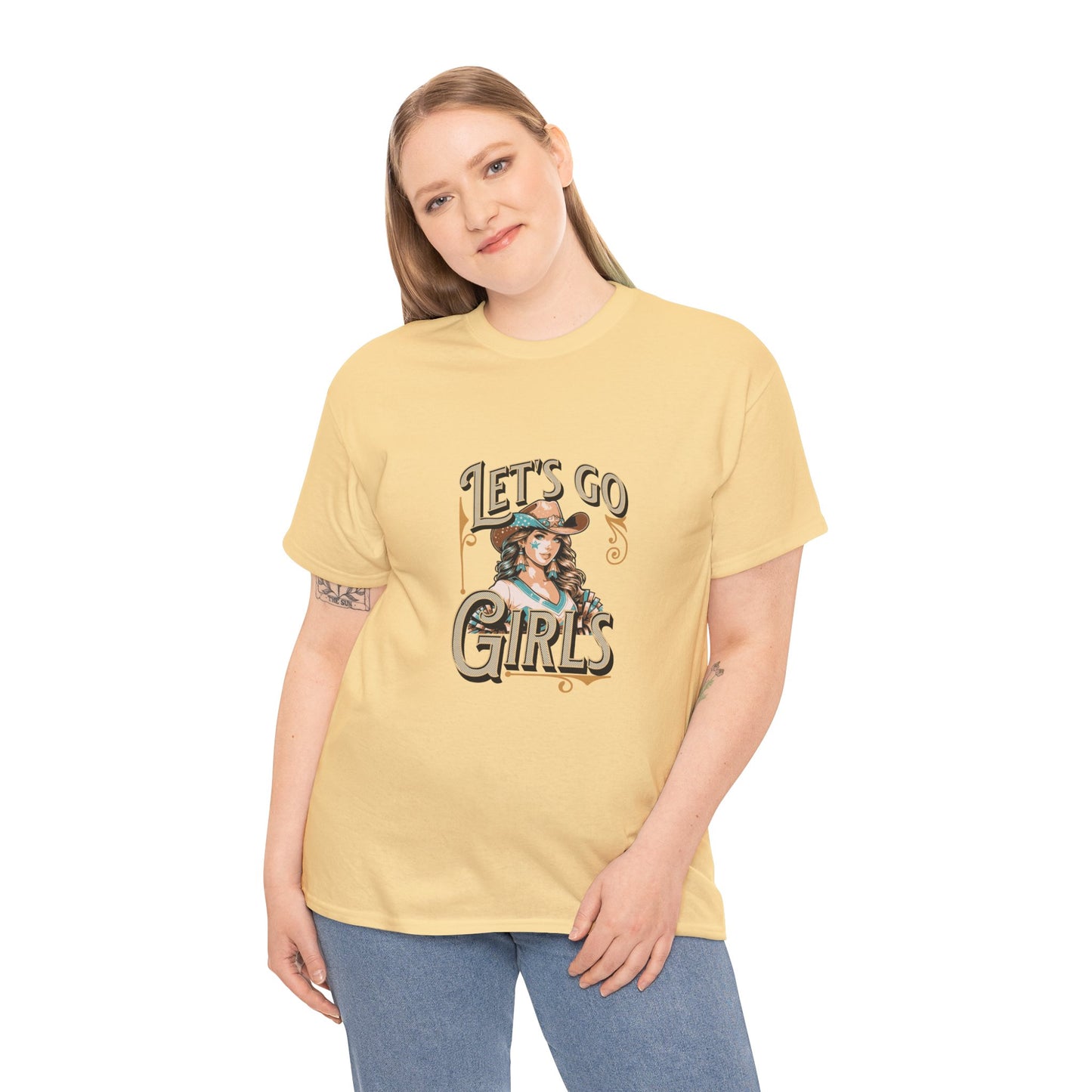 Lets Go Cheer Girls Women's Cheer Tee