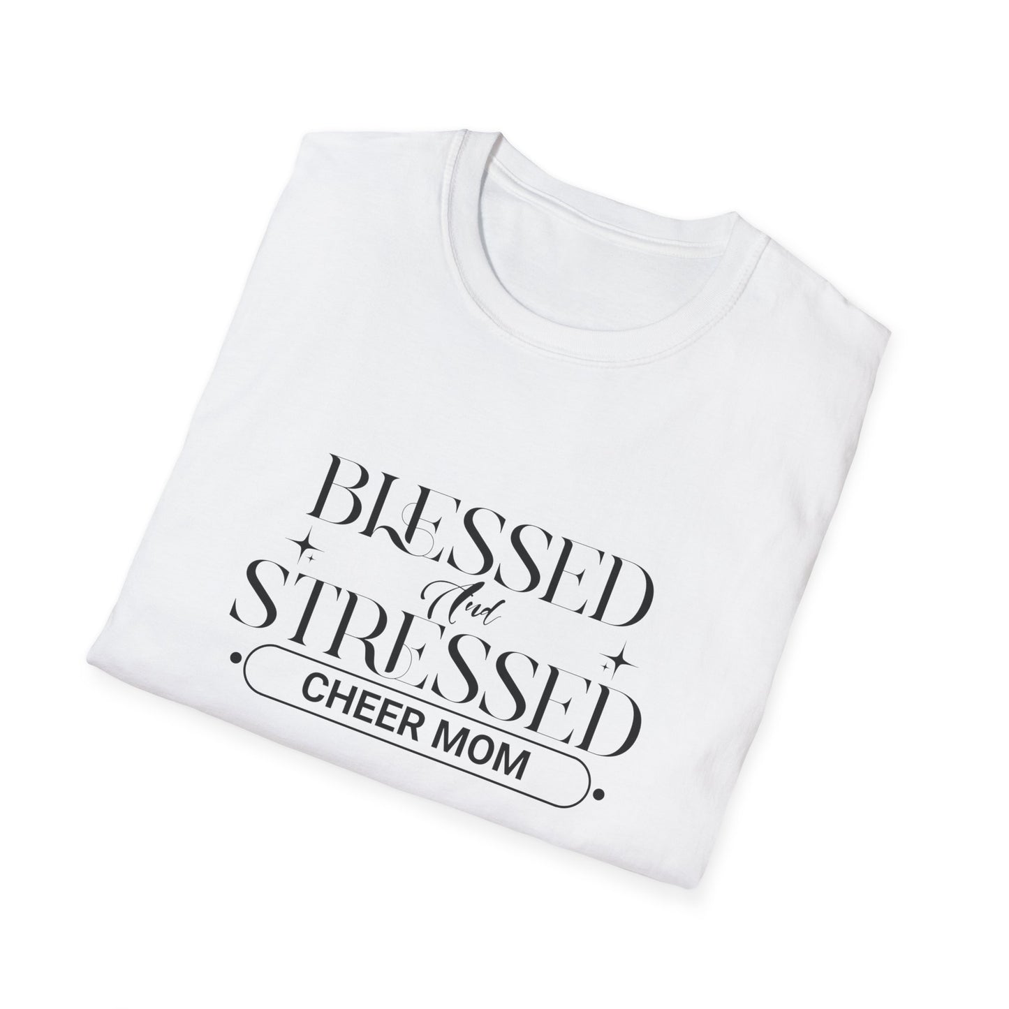 Stressed and Blessed Cheer Mom Tee