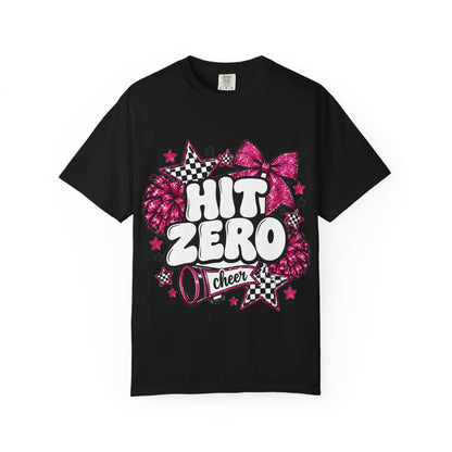 Hit Zero Glitter Cheer Tee | Comfort Colors