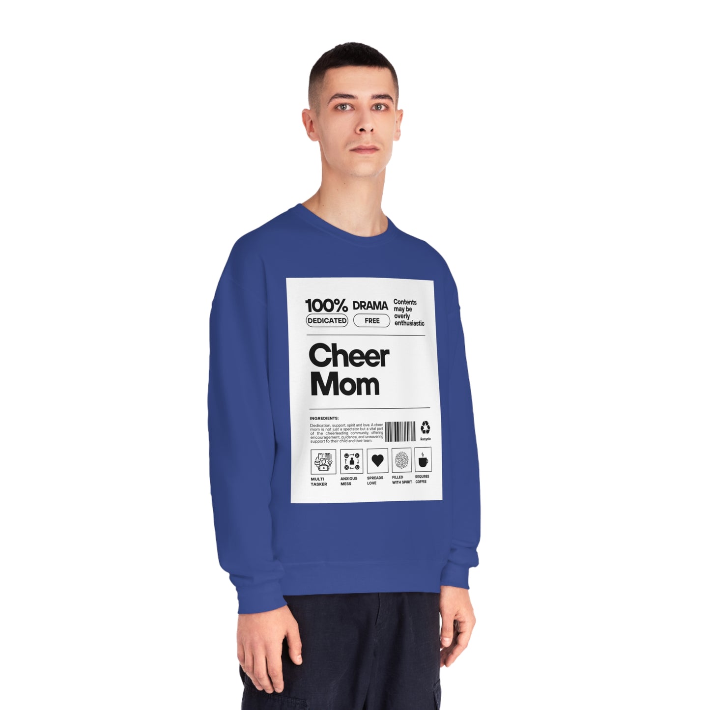 Cheer Mom Sweatshirt - Cheer Mom Label Women's Crewneck