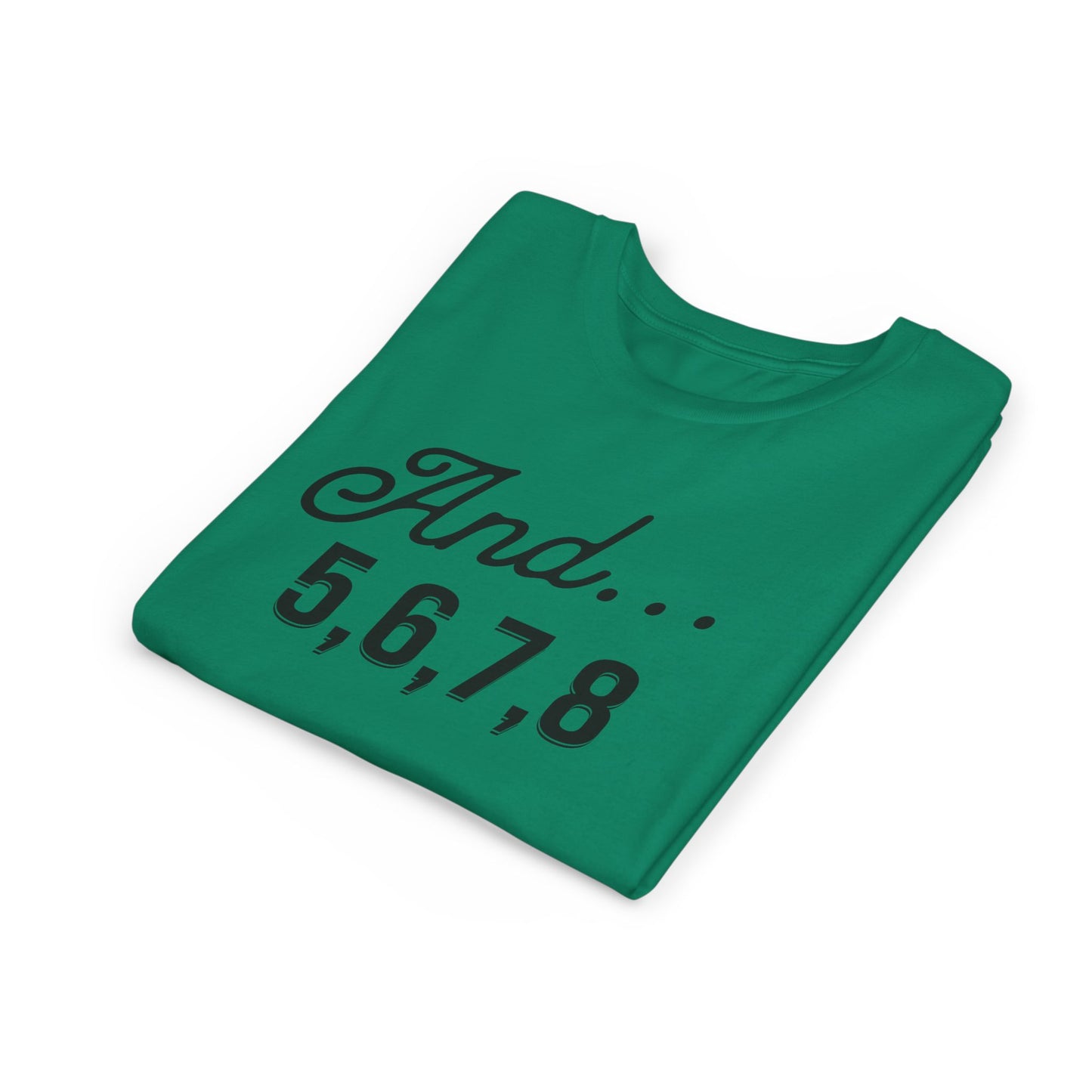 And 5,6,7,8 Youth Cheerleading T-Shirt | Kids Cheer Gift | Girls Cheerleading Tee