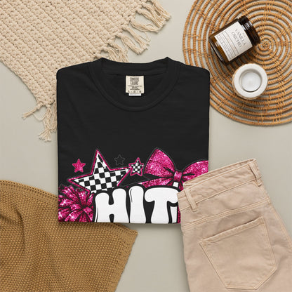Hit Zero Glitter Cheer Tee | Comfort Colors