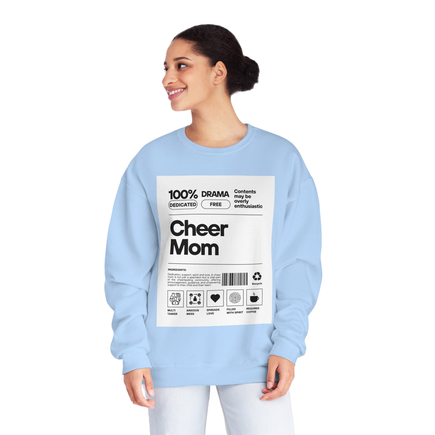 Cheer Mom Sweatshirt - Cheer Mom Label Women's Crewneck
