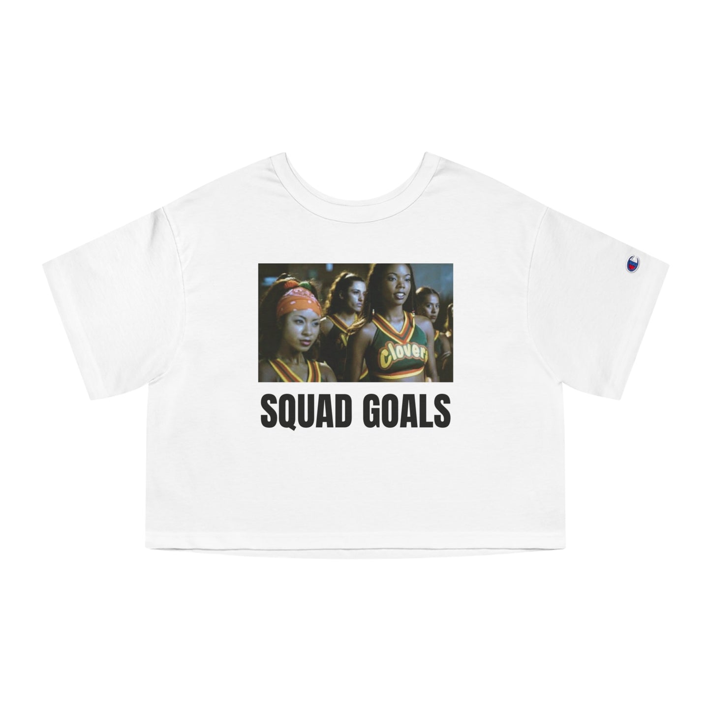 Cheer Tee - Bring It On Squad Goals Crop T-Shirt For Women