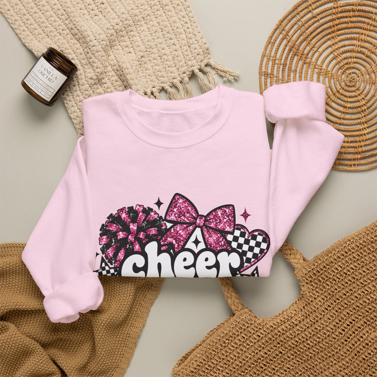 Cheer Mama Glitter Crewneck Sweatshirt
