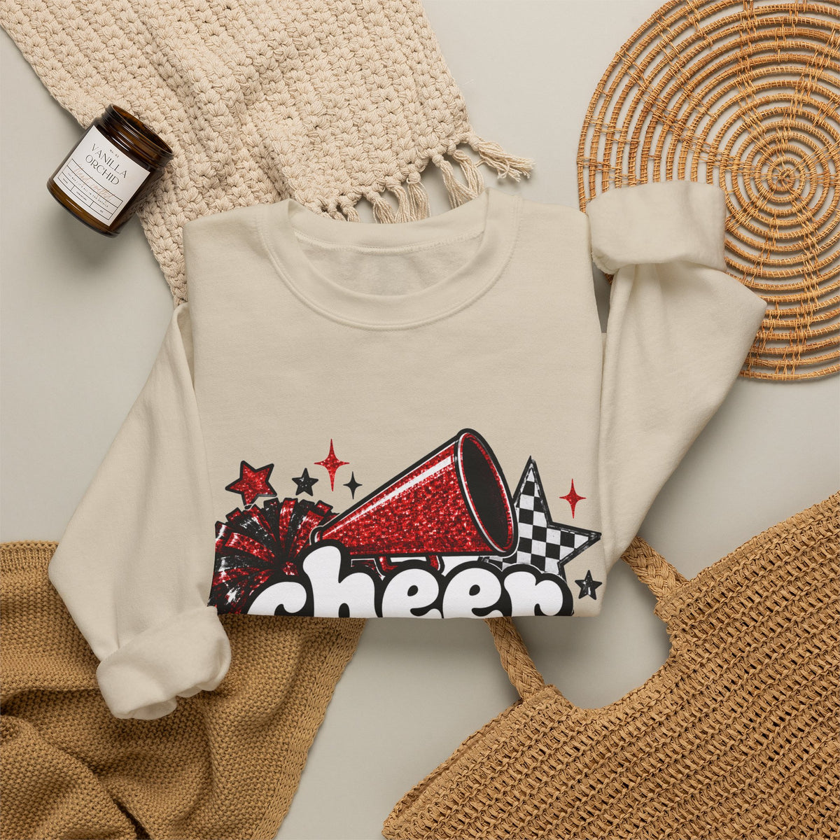 Cheer Dad Glitter Crewneck Sweatshirt