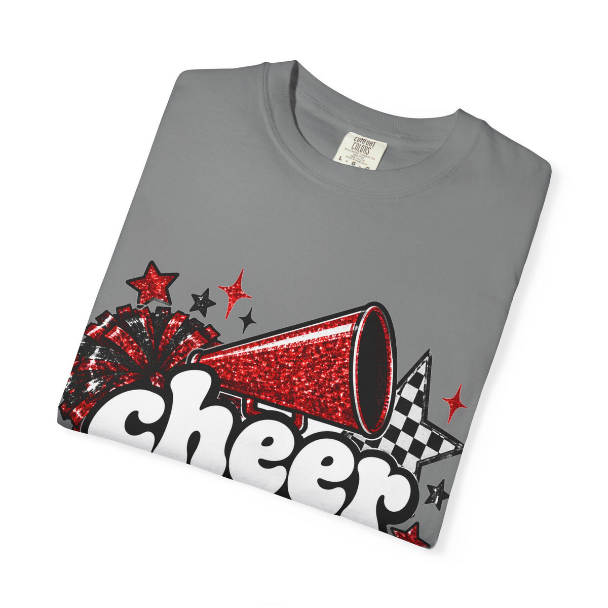 Cheer Dad Glitter Tee | Comfort Colors