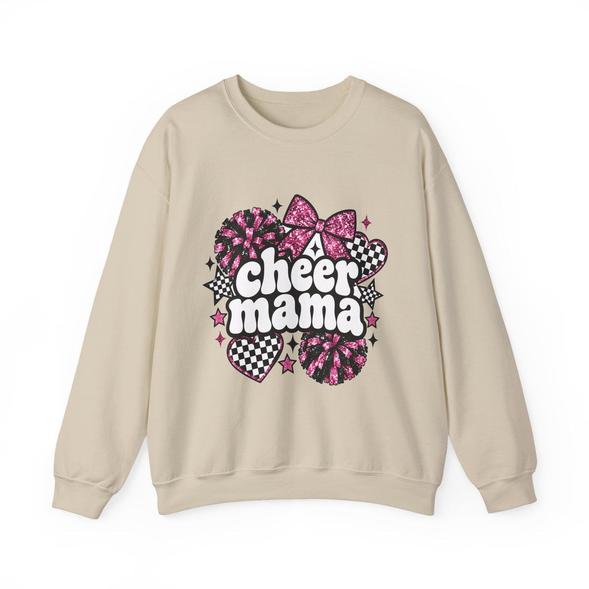 Cheer Mama Glitter Crewneck Sweatshirt