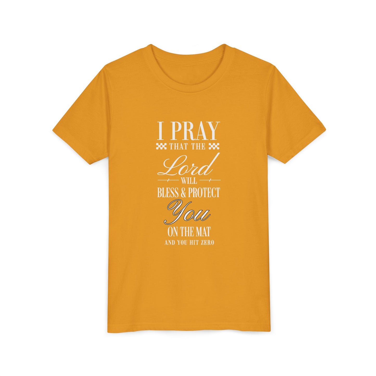 Cheerleading Prayer Youth T-Shirt | Kids Cheer Gift | Girls Cheerleading Tee