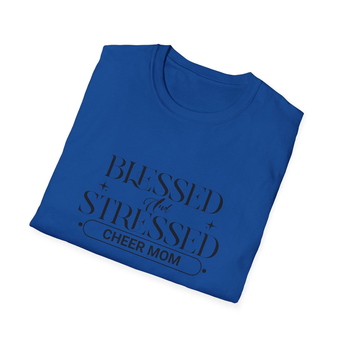 Stressed and Blessed Cheer Mom Tee