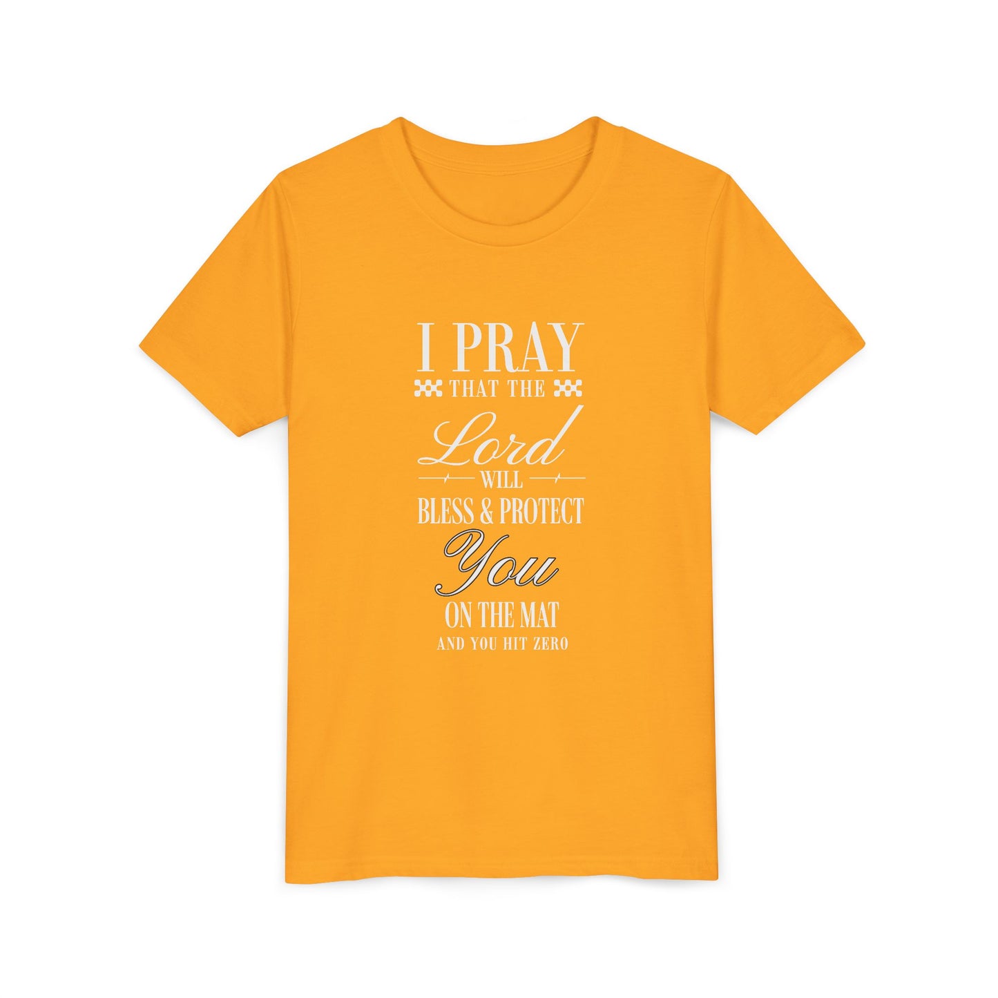 Cheerleading Prayer Youth T-Shirt | Kids Cheer Gift | Girls Cheerleading Tee