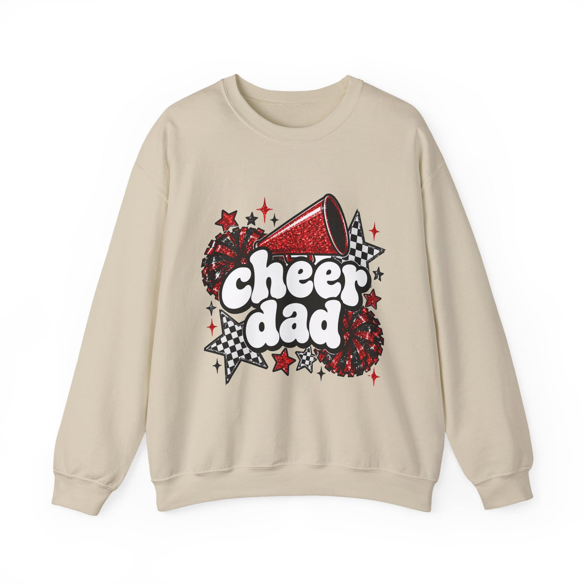 Cheer Dad Glitter Crewneck Sweatshirt