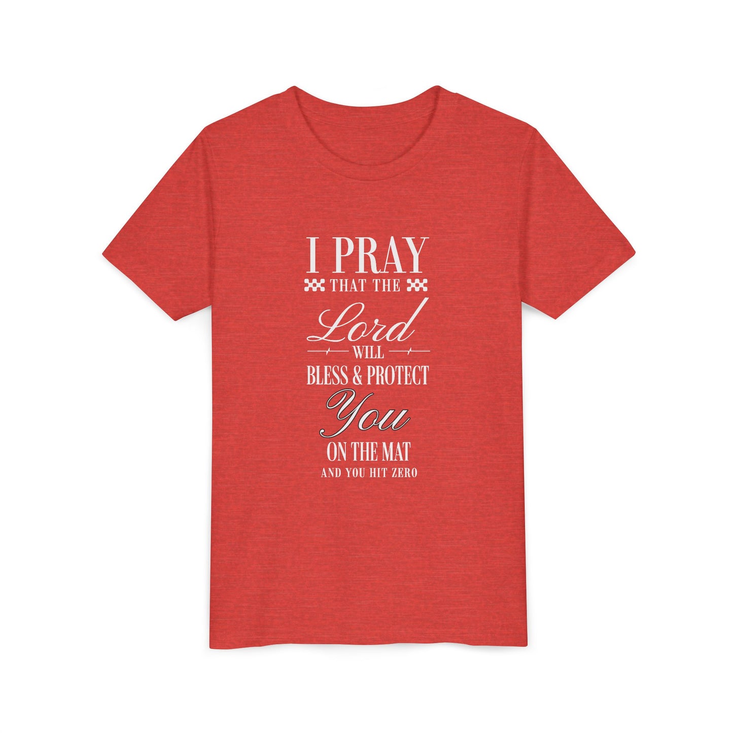 Cheerleading Prayer Youth T-Shirt | Kids Cheer Gift | Girls Cheerleading Tee