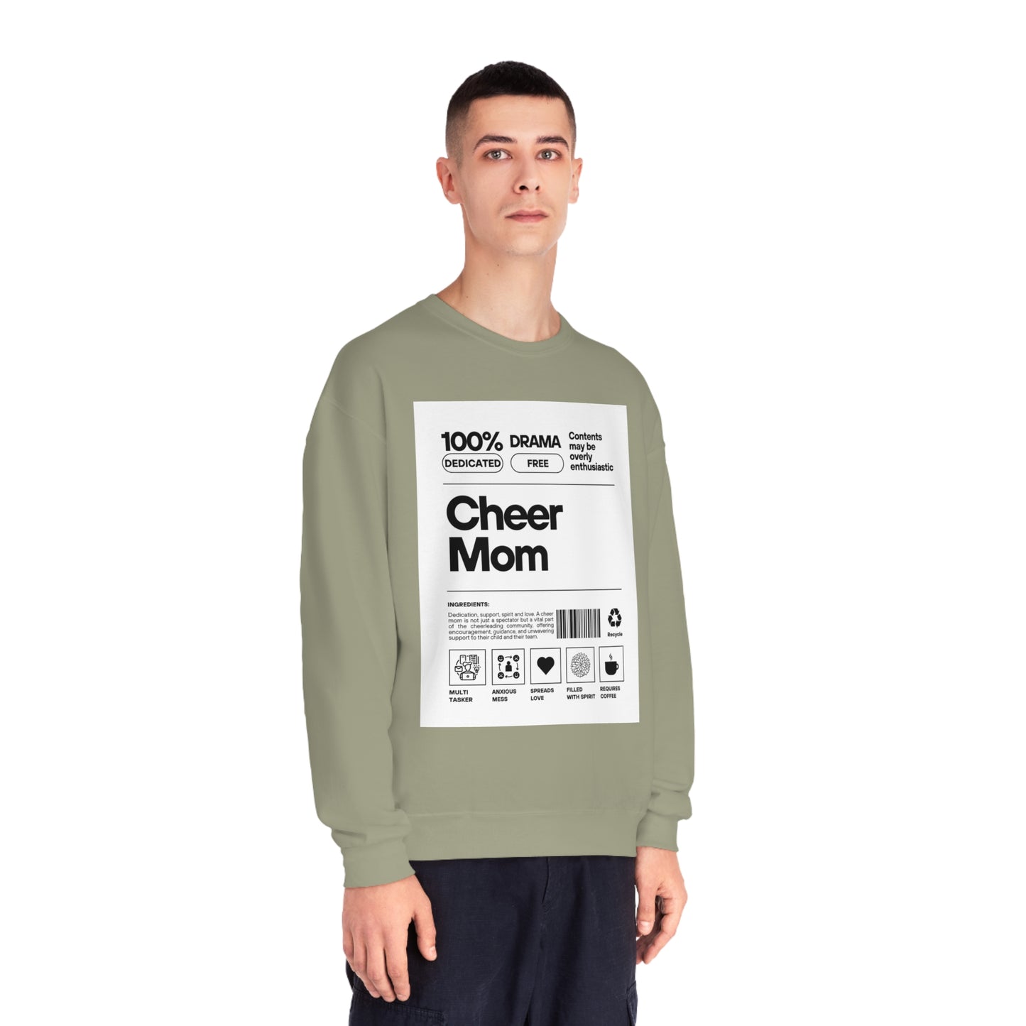 Cheer Mom Sweatshirt - Cheer Mom Label Women's Crewneck
