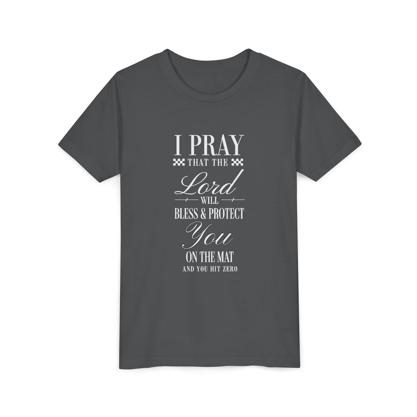Cheerleading Prayer Youth T-Shirt | Kids Cheer Gift | Girls Cheerleading Tee