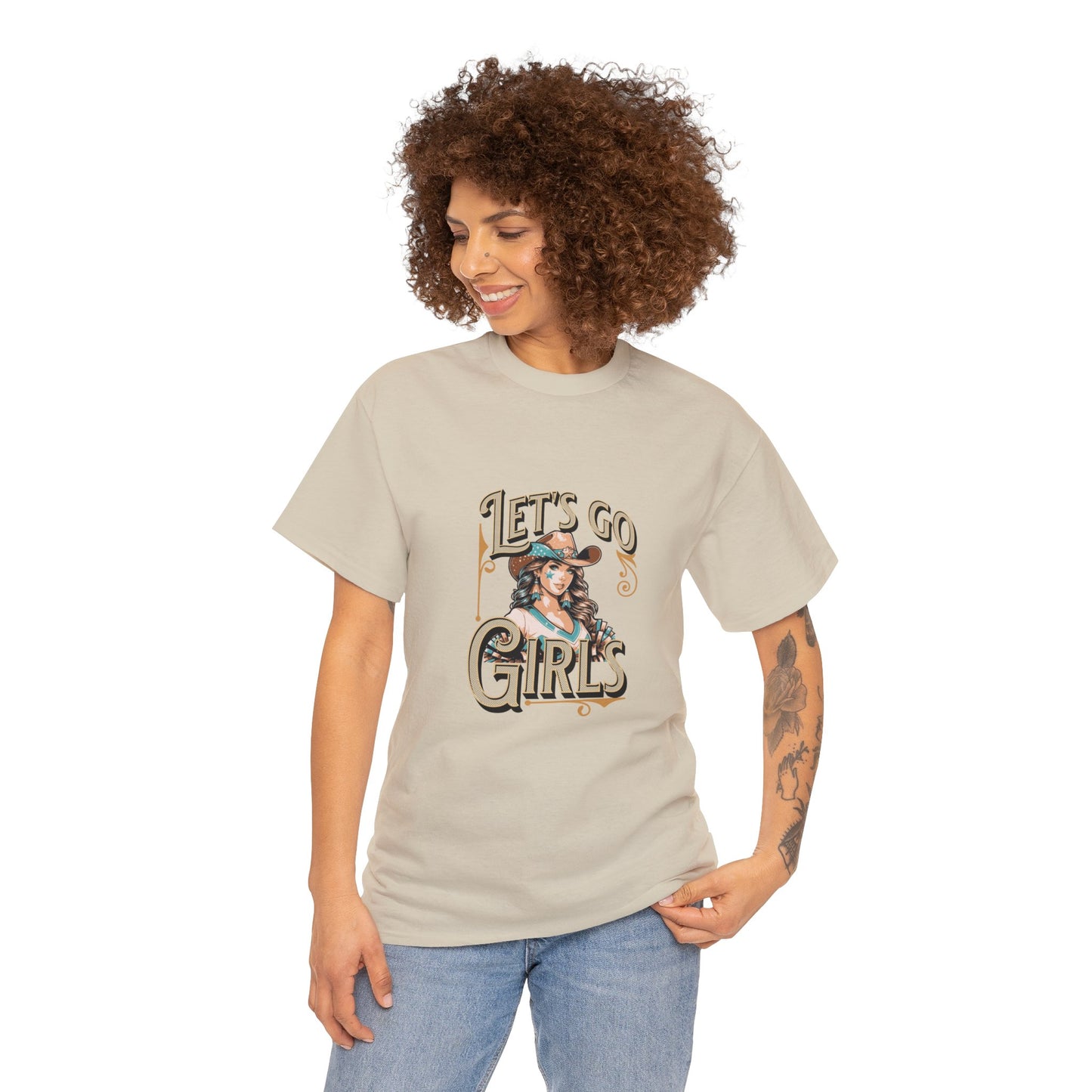 Lets Go Cheer Girls Women's Cheer Tee