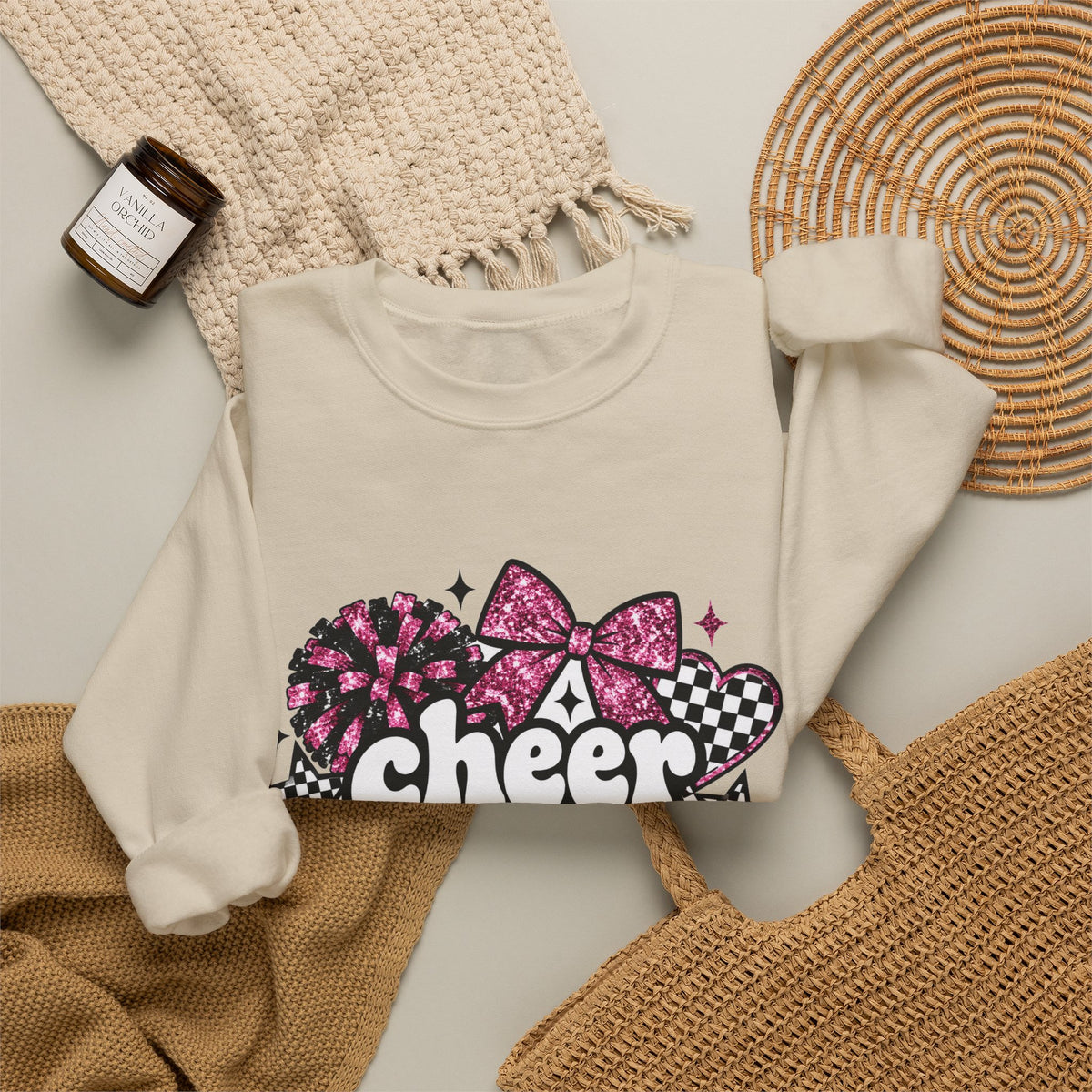 Cheer Mama Glitter Crewneck Sweatshirt