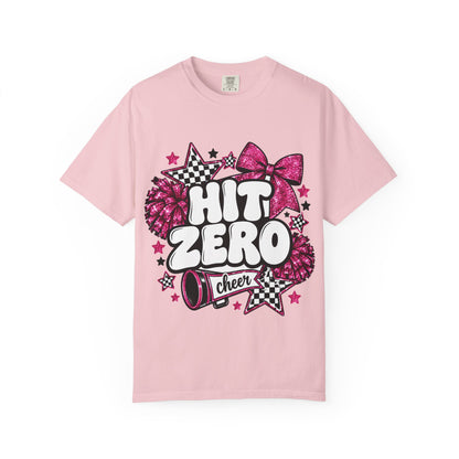 Hit Zero Glitter Cheer Tee | Comfort Colors