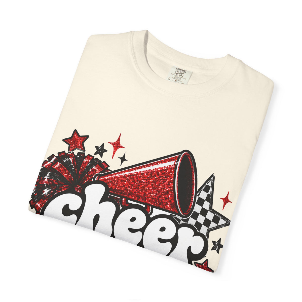 Cheer Dad Glitter Tee | Comfort Colors