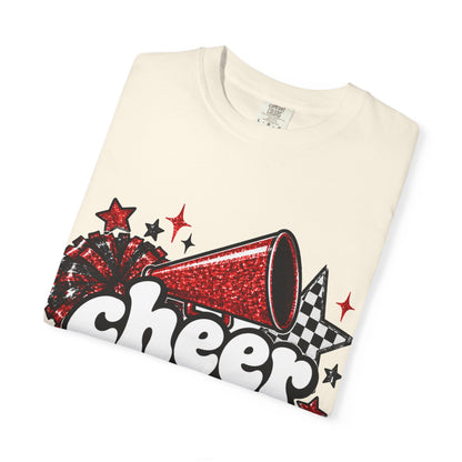 Cheer Dad Glitter Tee | Comfort Colors