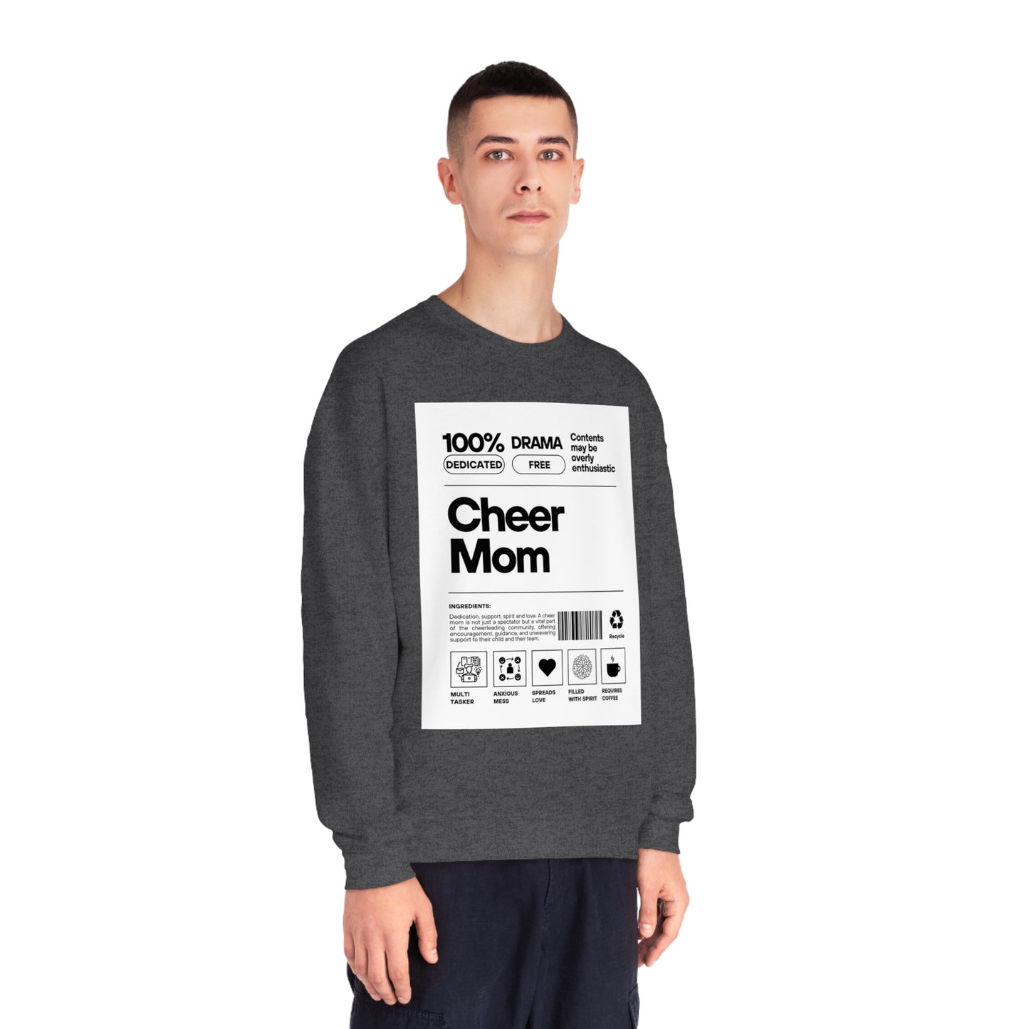 Cheer Mom Sweatshirt - Cheer Mom Label Women's Crewneck