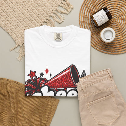 Cheer Dad Glitter Tee | Comfort Colors