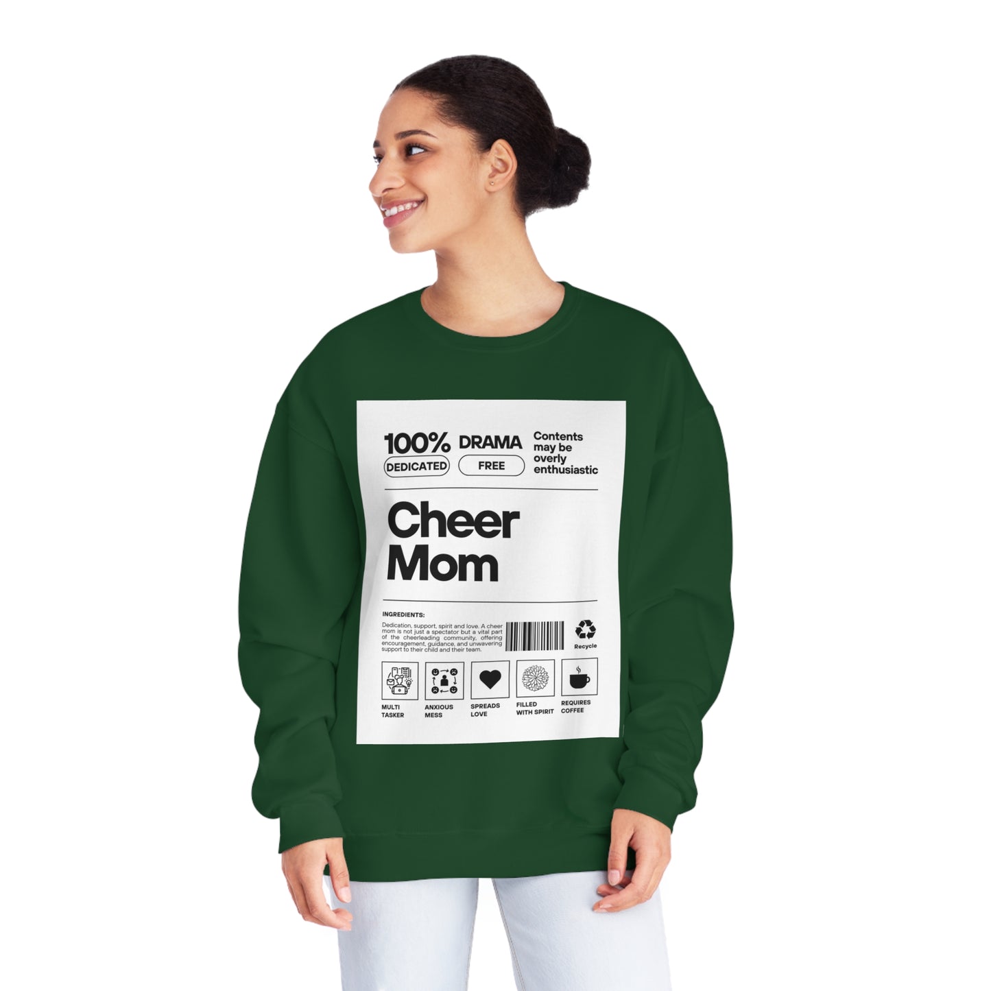 Cheer Mom Sweatshirt - Cheer Mom Label Women's Crewneck