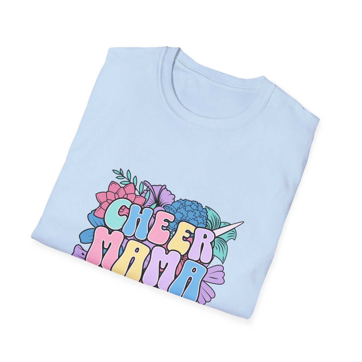 Groovy Floral Cheer Mom Tee