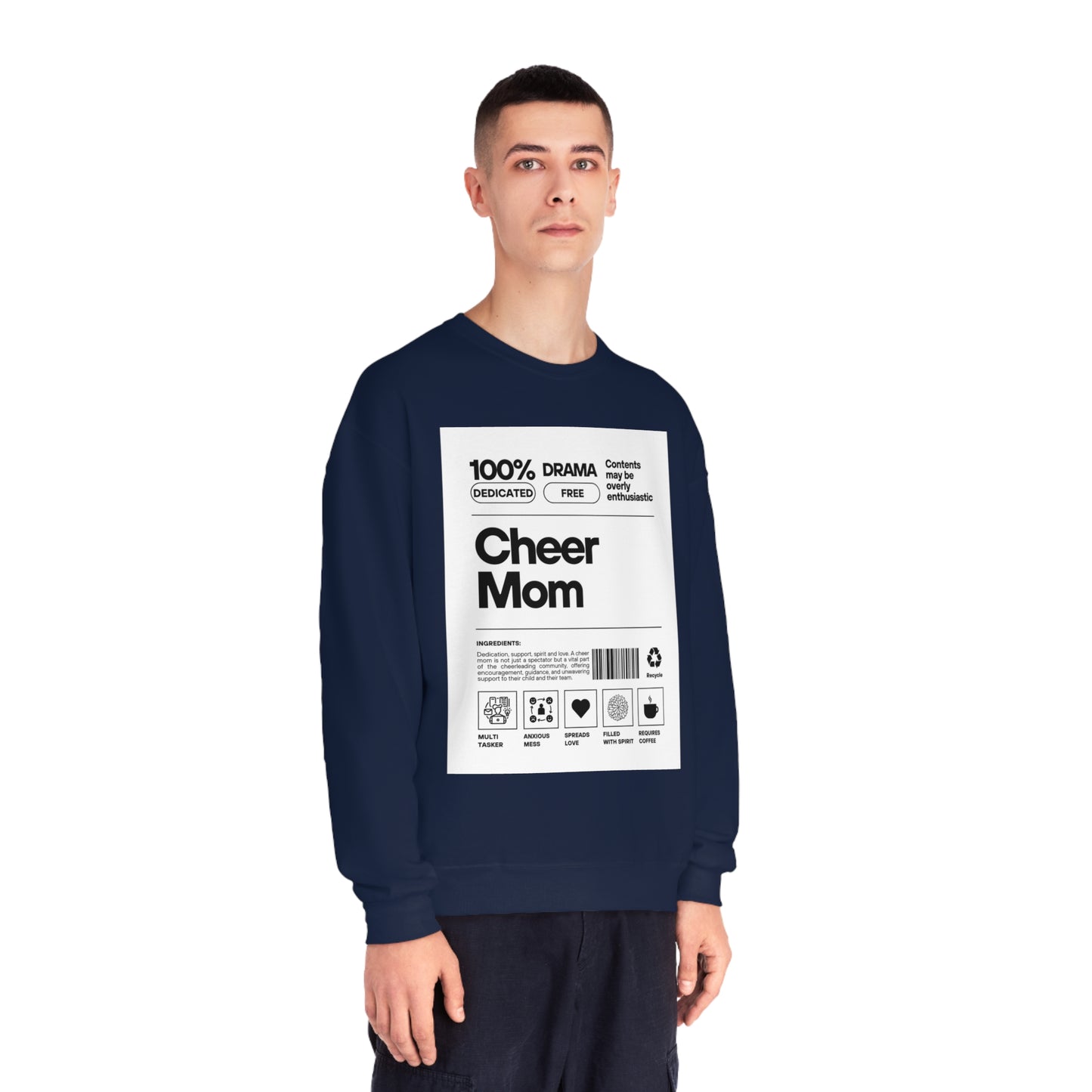 Cheer Mom Sweatshirt - Cheer Mom Label Women's Crewneck