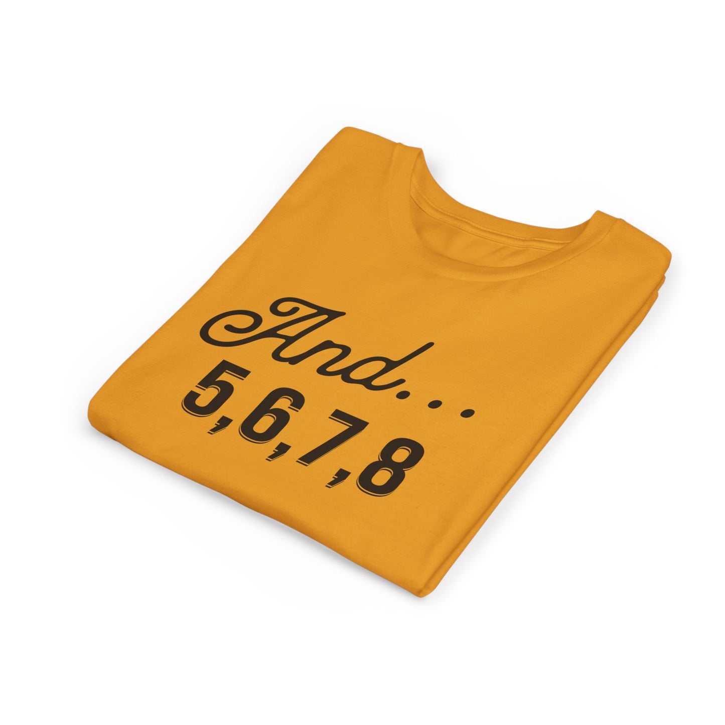 And 5,6,7,8 Youth Cheerleading T-Shirt | Kids Cheer Gift | Girls Cheerleading Tee