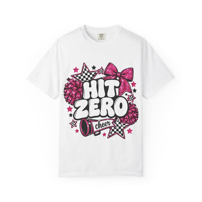 Hit Zero Glitter Cheer Tee | Comfort Colors