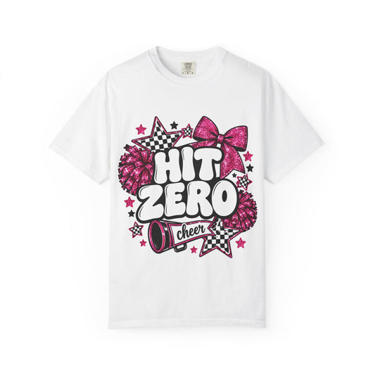 Hit Zero Glitter Cheer Tee | Comfort Colors
